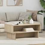 vidaXL Table basse Chêne Sonoma 80 x 46 x 35 cm Bois d'ingénierie