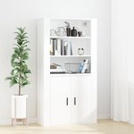 vidaXL Armoire murale Blanc 80x33x80 cm Bois d'ingénierie