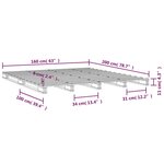 vidaXL Lit de palette 160x200 cm bois de pin massif
