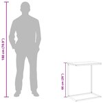 vidaXL Table d'appoint Noir 55x35x66 cm Bois d'ingénierie