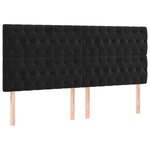 vidaXL Sommier à lattes de lit et matelas Noir 200x200 cm Velours