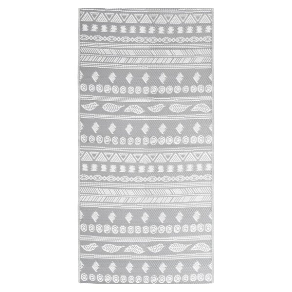 vidaXL Tapis d'extérieur ARAKIL Gris 80x150 cm PP