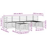 vidaXL Ensemble de canapés d'extérieur 6 Pièces Blanc