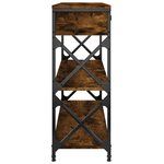 vidaXL Table console chêne fumé 100x28x75 cm bois d'ingénierie