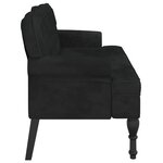 vidaXL Banc avec dossier noir 119 5x64 5x75 cm velours