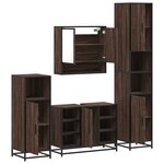 vidaXL Ensemble de meubles de salle de bain 4 Pièces chêne marron