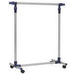 vidaXL Porte-vêtements réglable Acier inoxydable 165x44x150 cm Argenté