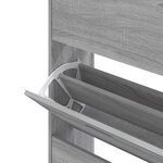vidaXL Armoire à chaussures Sonoma gris 63x24x147 cm Bois d'ingénierie