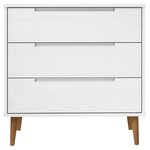 vidaXL Commode MOLDE Blanc 80x40x80 cm Bois de pin massif