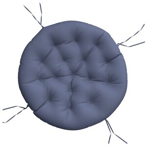vidaXL Coussin rond bleu marine Ø 100x11 cm tissu oxford