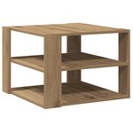 vidaXL Table basse chêne artisanal 58x58x40 cm bois d'ingénierie