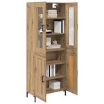 vidaXL Haut Armoire 2 Pièces Chêne artisanal Bois d'ingénierie