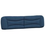 vidaXL Coussin de tête de lit Hvar bleu 200 cm tissu