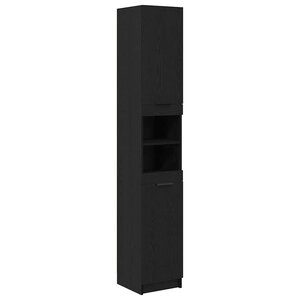 vidaXL Cabinet de salle de bain Chêne noir 32 x 34 x 188 5 cm