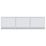 vidaXL Meuble TV avec LED Blanc 140 x 34 x 40 cm Bois d'ingénierie