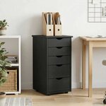 vidaXL Armoire Gris 34 x 39 x 61 5 cm Bois de Pin Massif