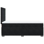 vidaXL Sommier à lattes de lit avec matelas Noir 90x200 cm Velours