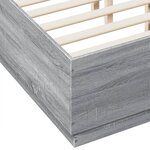 vidaXL Cadre de lit sans matelas sonoma gris 120x190 cm