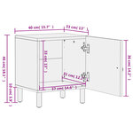 vidaXL Tables de chevet 2 Pièces 40x33x46 cm Bois de manguier solide
