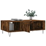 vidaXL Table basse chêne fumé 104x60x35 cm bois d'ingénierie