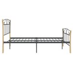 vidaXL Cadre de lit sans matelas noir métal 120x200 cm