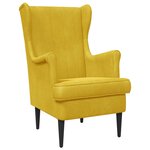 vidaXL Fauteuil Jaune Velours