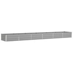 vidaXL Jardinière Gris clair 195 x 100 x 45 cm Acier galvanisé