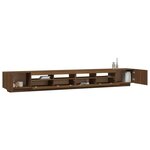 vidaXL Ensemble de meubles TV avec lumières LED 3 Pièces Chêne marron