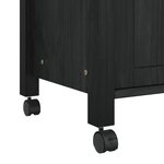 vidaXL Chariot de cuisine Uni Noir 88 5 x 40 x 60 cm