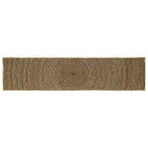 vidaXL Tapis Naturel et Noir 60 x 200 cm Jute