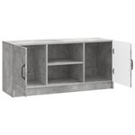 vidaXL Meuble TV Gris béton 102 x 34 5 x 47 cm Bois d'ingénierie