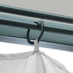 vidaXL Tonnelle avec rideau et lumières LED 3x3 m Crème Aluminium