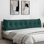 vidaXL Coussin de Dos Vert foncé 200 x 24 x 50 cm tissu