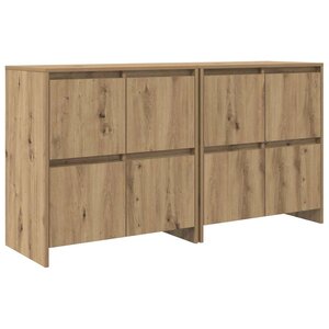 vidaXL Buffets 2 Pièces chêne artisanal 70 x 41 x 75 cm Bois d'ingénierie