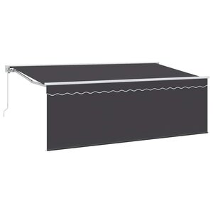 vidaXL Store avec Store Anthracite 350 x 200 x 120 cm Tissu et Métal