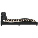 vidaXL Cadre de lit avec LED sans matelas noir 200x200 cm