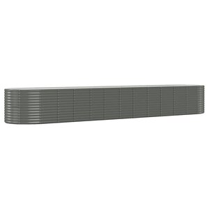vidaXL Lit surélevé de jardin Acier enduit de poudre 507x100x68cm gris