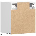 vidaXL Meuble TV mural avec lumières LED blanc 41x31x45 cm