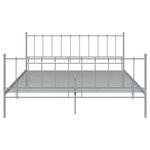 vidaXL Cadre de lit sans matelas gris métal 160x200 cm