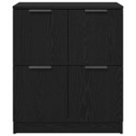 vidaXL Buffet Noir 60 x 30 x 70 cm Bois d'ingénierie