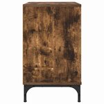 vidaXL Table de chevet Chêne fumé 63 5 x 36 x 61 cm Bois d'ingénierie