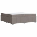 vidaXL Cadre de lit avec matelas Taupe 200 x 200 cm tissu