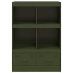 vidaXL Buffet vert olive 67x39x95 cm acier