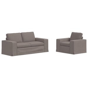 vidaXL Ensemble de Canapés 2 pc Taupe tissu