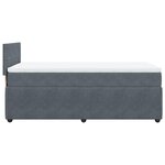 vidaXL Sommier à lattes de lit et matelas Gris foncé 80x200 cm Velours