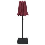 vidaXL Parasol de jardin à double tête rouge bordeaux 316x145 cm