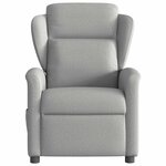 vidaXL Fauteuil inclinable électrique gris nuage tissu