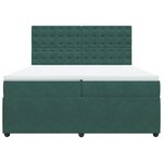 vidaXL Sommier à lattes de lit et matelas Vert foncé 200x200cm Velours