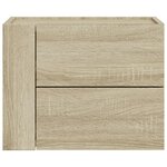 vidaXL Table de chevet murale chêne sonoma 45x30x35 cm