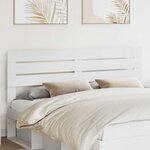 vidaXL Tête de lit Blanc 200 cm Bois d'ingénierie